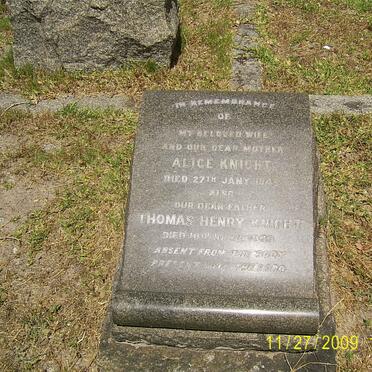 KNIGHT Thomas Henry -1950 &amp; Alice -1948