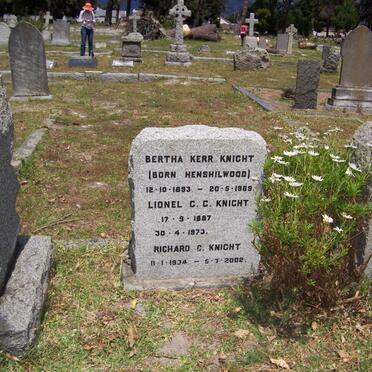 KNIGHT Lionel G.C. 1887-1973 &amp; Bertha Kerr HENSHILWOOD 1893-1969 :: KNIGHT Richard C. 1934-2002