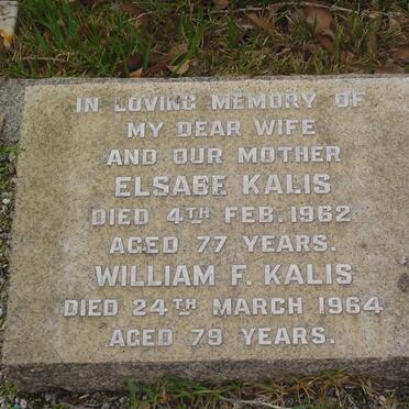 KALIS William F. -1964 &amp; Elsabe -1962