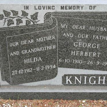 KNIGHT George Herbert 1910-1978 &amp; Hilda 1912-1994