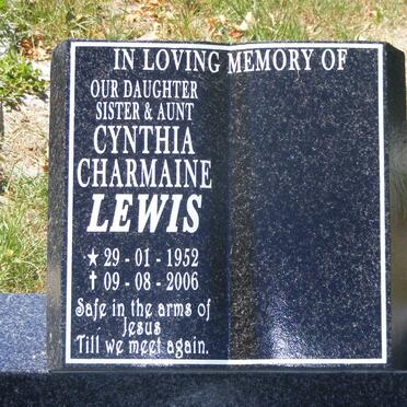 LEWIS Cynthia Charmaine 1952-2006