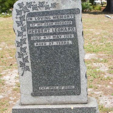 LEONARD Herbert -1918