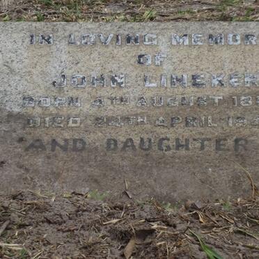 LINEKER John 1869-1948 :: LINEKER Frances Catherine -1992