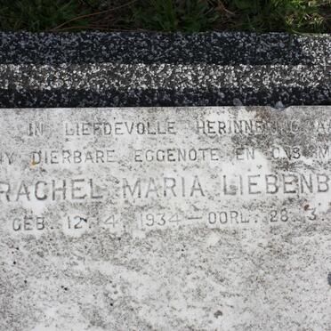 LIEBENBERG Rachel Maria 1934-1972