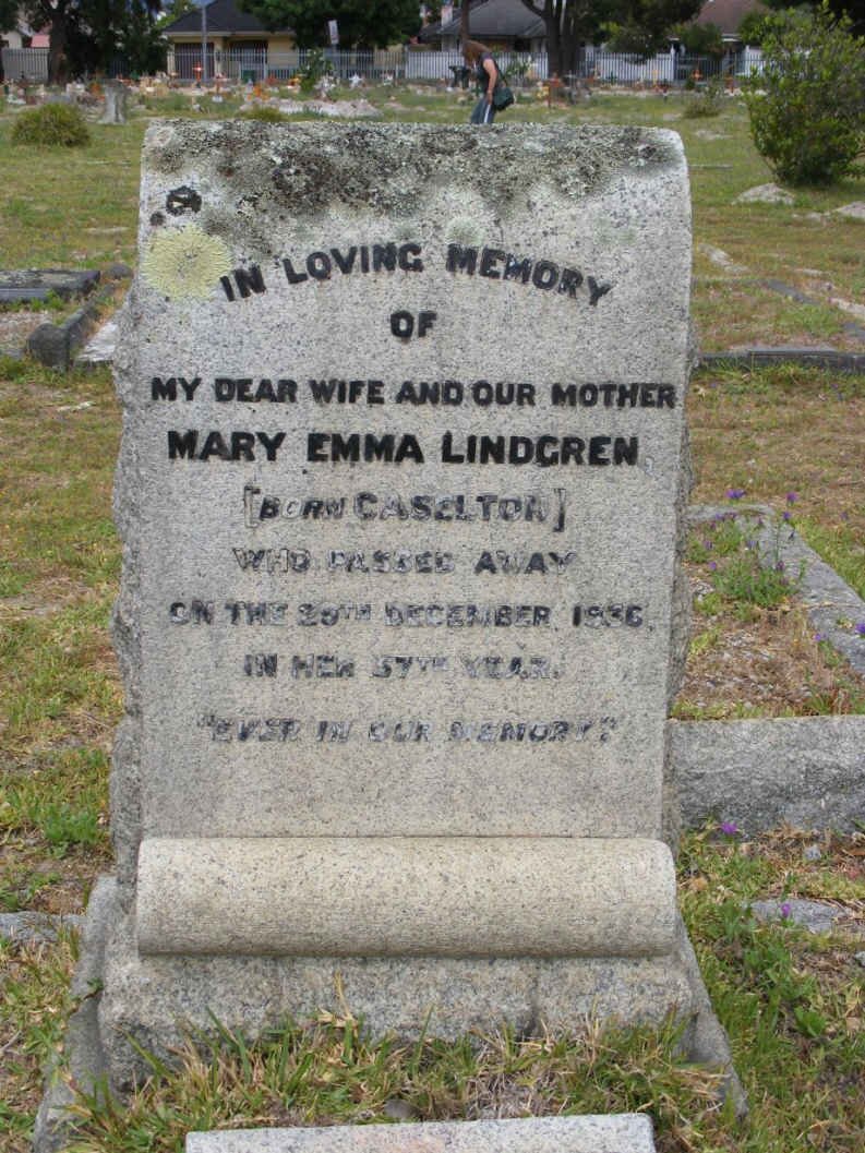 LINDGREN Mary Emma nee CASTELTON -1936