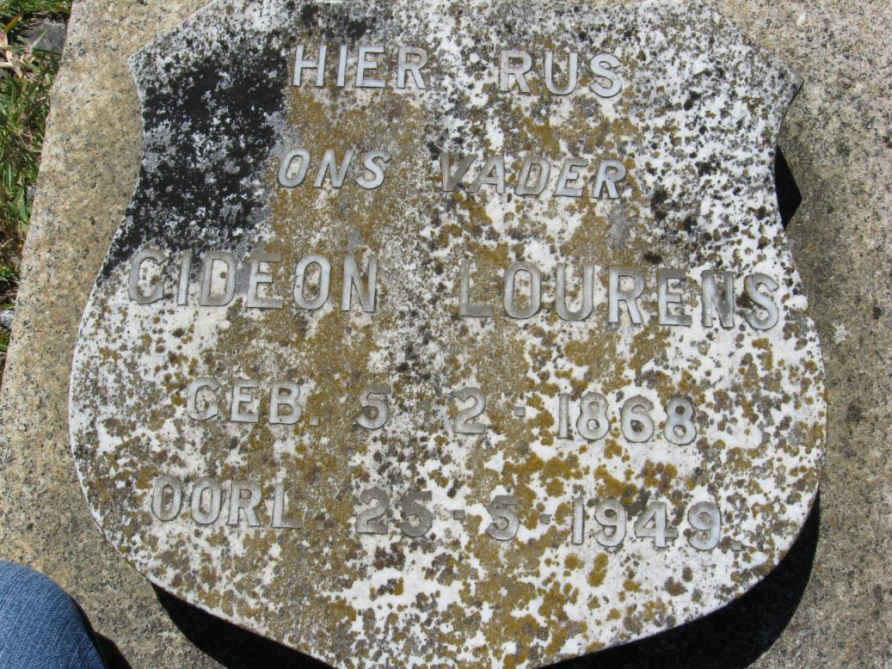 LOURENS Gideon 1868-1949