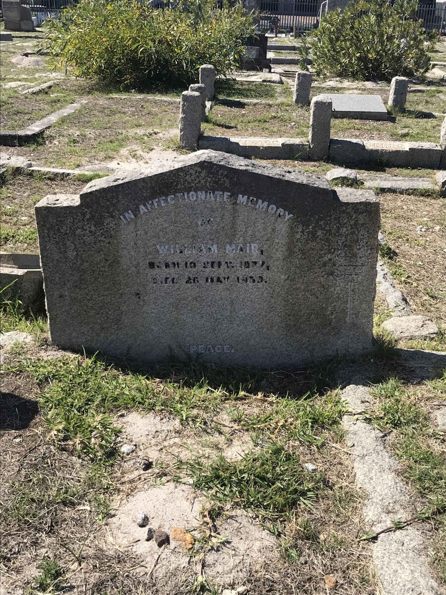 MAIR William 1877-1939