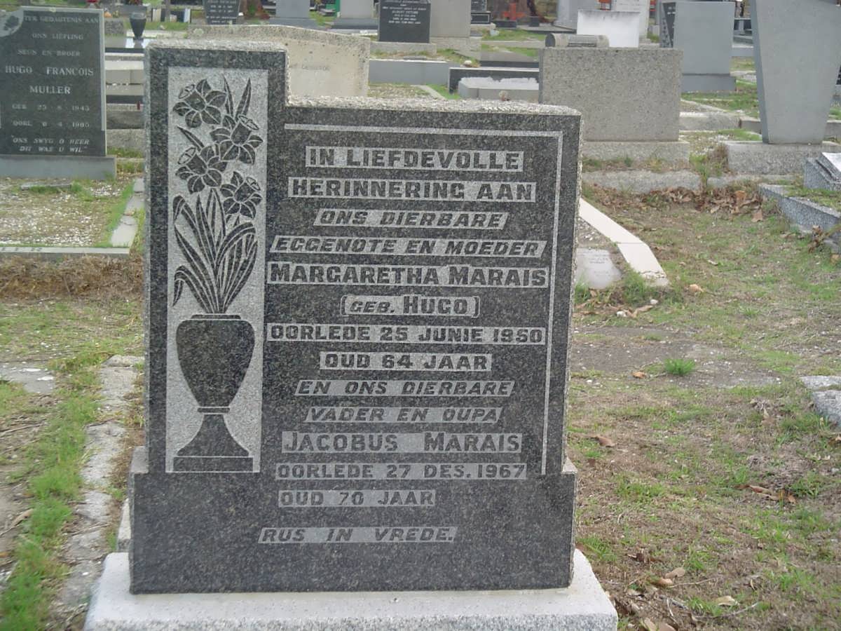 MARAIS Jacobus -1967 & Margaretha HUGO -1950