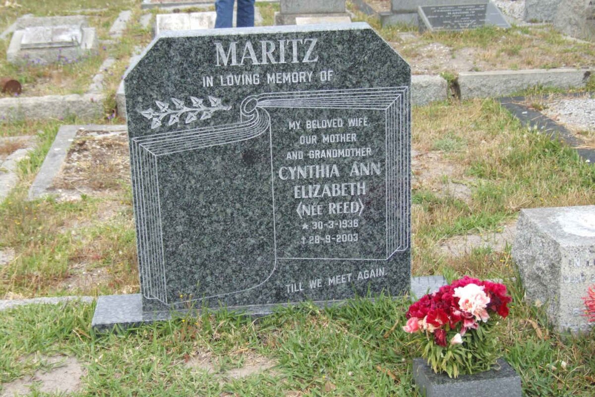 MARITZ Cynthia Ann Elizabeth nee REED 1938-2003