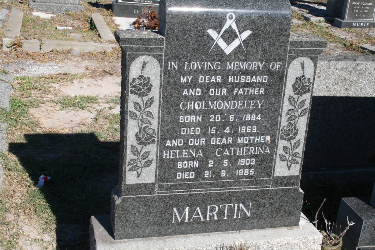 MARTIN Cholmondeley 1884-1969 & Helena Catherina 1903-1985