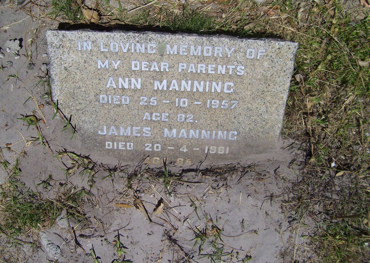 MANNING James -1961 & Ann -1957