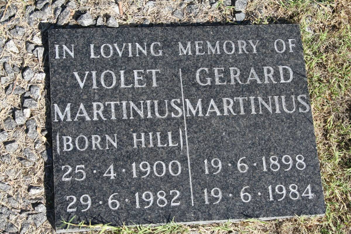 MARTINIUS Gerard 1898-1984 & Violet HILL 1900-1982