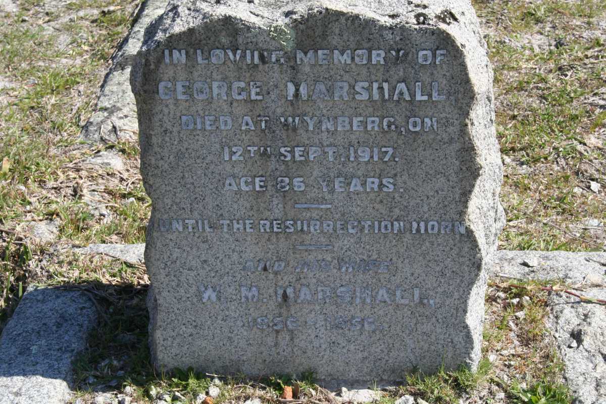 MARSHALL George -1917 & W.M. 1855-1956