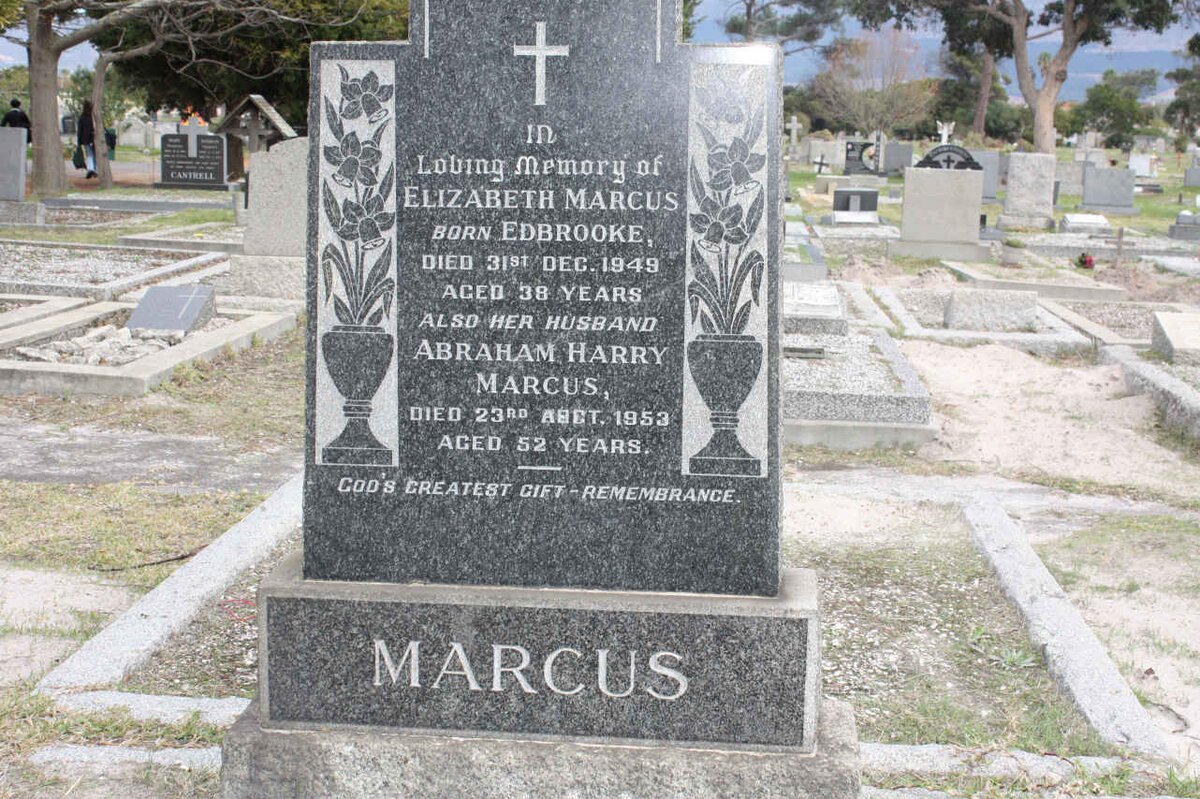 MARCUS Abraham Harry -1953 & Elizabeth EDBROOKE -1949