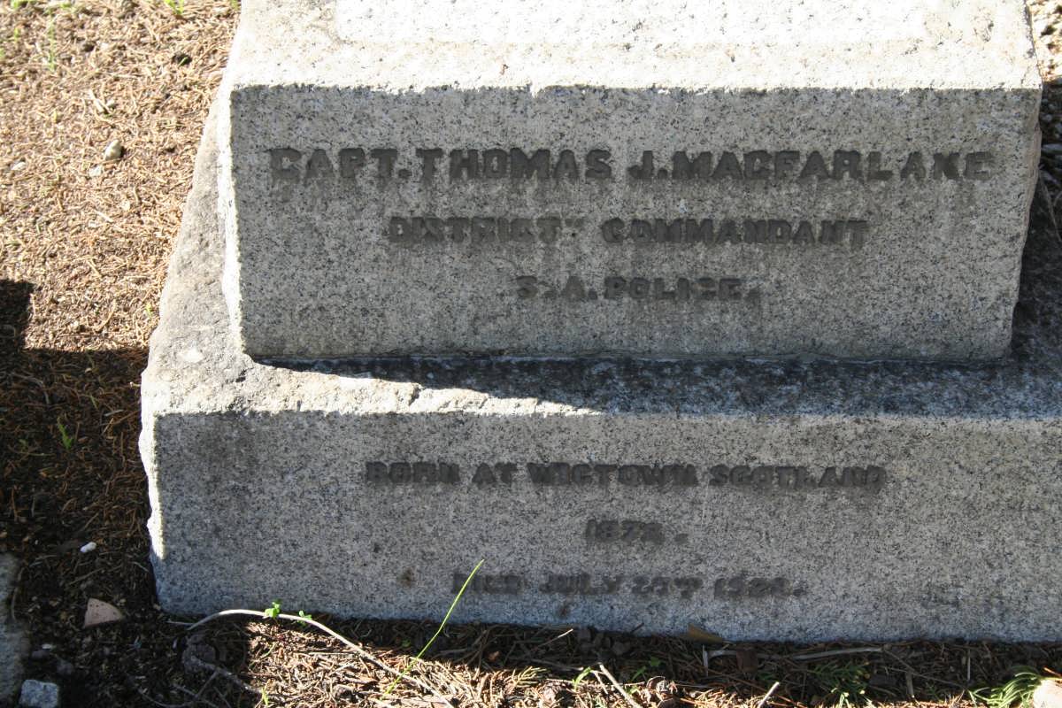 MACFARLANE Thomas J. 187?-1928