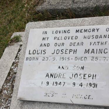 MAINGARD Louis Joseph 1915-1963 :: MAINGARD Andre Joseph 1947-1991