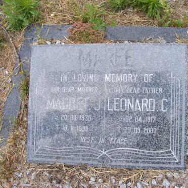 MAREE Leonard C. 1917-2000 &amp; Magret J. 1930-1999