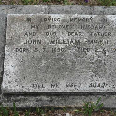 MCKIE John William 1896-1968