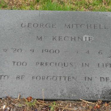 MCKECHNIE George Mitchell 1900-1988