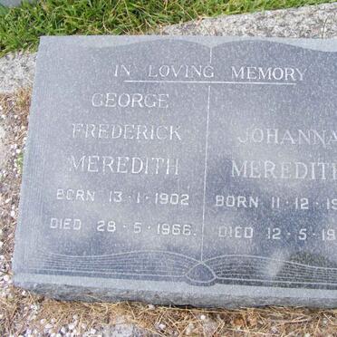 MEREDITH George Frederick 1902-1966 &amp; Johanna 1904-1989