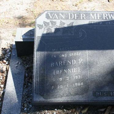 MERWE Barend P., van der 1931-1984