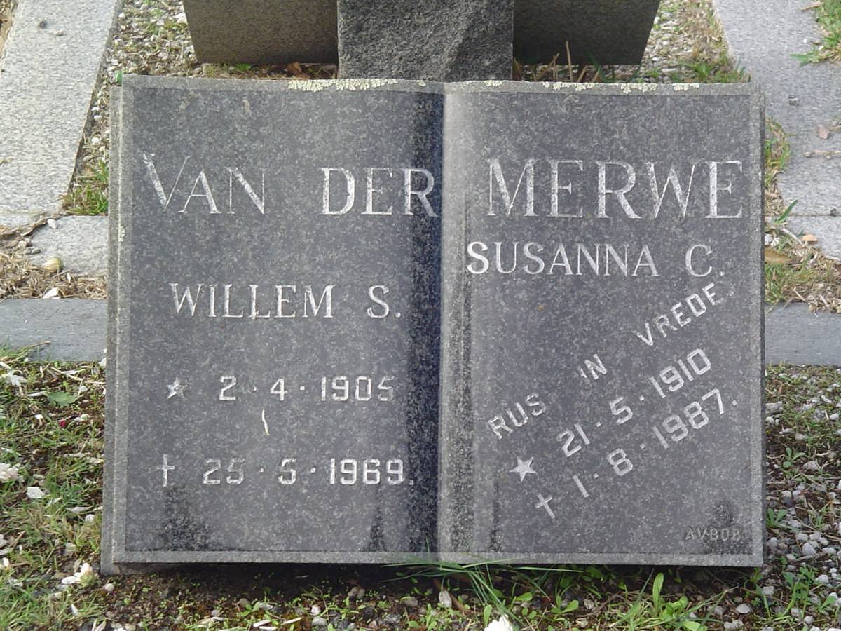 MERWE Willem S., van der 1905-1969 & Susanna C. 1910-1987