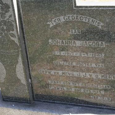 MERWE Johanna Jacoba, v.d. 1917-1945