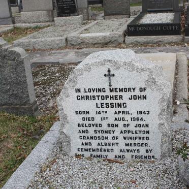 APPLETON Christopher John Lessing 1943-1964