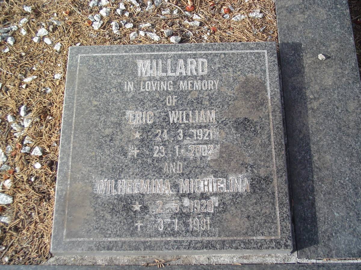 MILLARD Eric William 1921-2002 & Wilhelmina Michielina 1920-1991