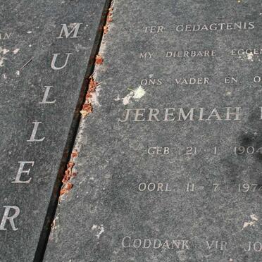 MULLER Jeremiah R.H. 1904-1974
