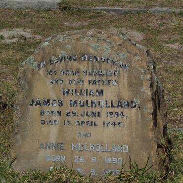 MULHOLLAND William James 1884-1946 &amp; Annie 1890-197?