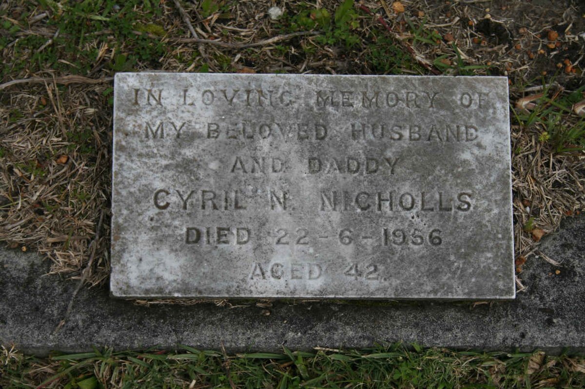 NICHOLLS Cyril N. -1956