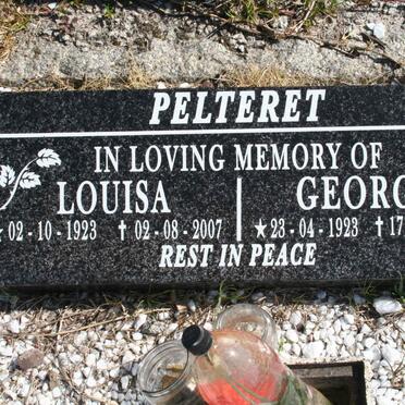PELTERET George 1923-2005 &amp; Louisa 1923-2007