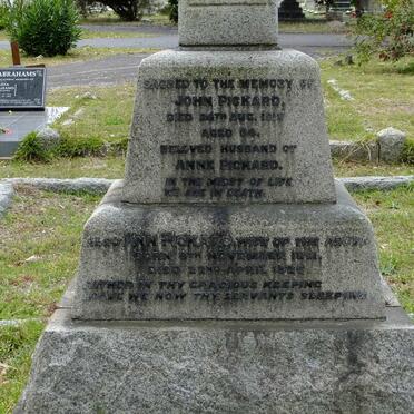 PICKARD John -1919 &amp; Ann 1851-1925