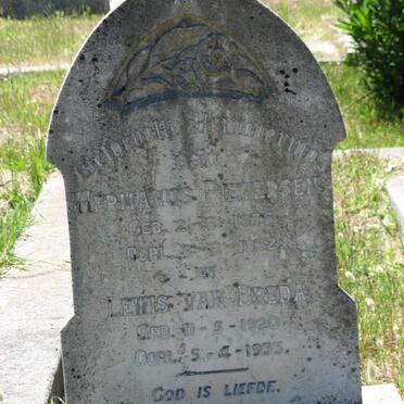 PIETERSEN Hermanus 1875-1932 :: VAN BREDA Lewis 1920-1933