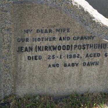 POSTHUMUS Jean nee KIRKWOOD -1982 :: POSTHUMUS Dawn ?