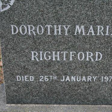 RIGHTFORD Dorothy Maria -1973
