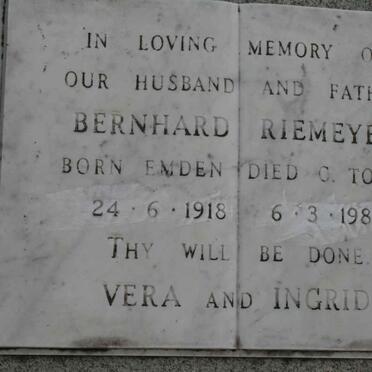 RIEMEYER Bernhard 1918-1981