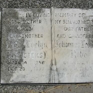 RABE Johannes Leonard 1891-1973 &amp; Edna Edith ?EEKS 1898-1983