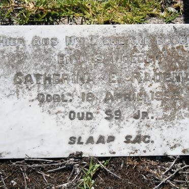 RADEMAN Catherina E. -1953
