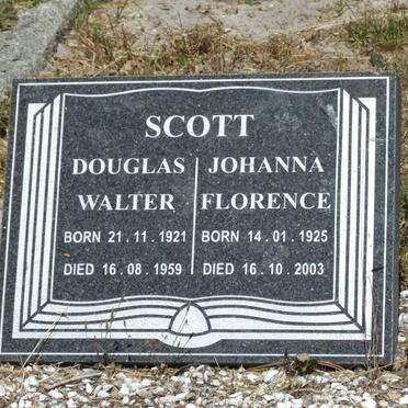 SCOTT Douglas Walter 1921-1959 &amp; Johanna Florence 1925-2003