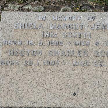 SCOTT Hector Charles 1907-1979 :: JEANS Shiela Margot nee SCOTT 1909-1971 