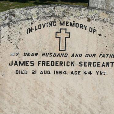 SERGEANT James Frederick -1954