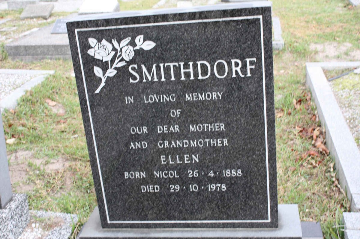 SMITHDORF Ellen nee NICOL 1888-1978