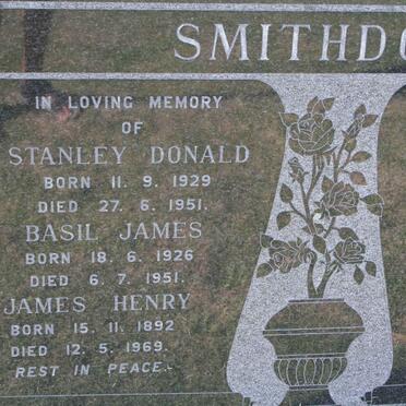 SMITHDORF James Henry 1892-1969 :: SMITHDORF Basil James 1926-1951 :: SMITHDORF Stanley Donald 1929-1951 