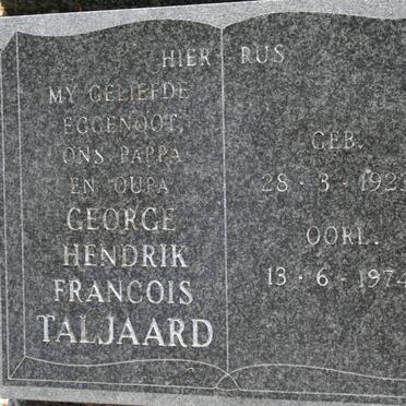 TALJAARD George Hendrik Francois 1923-1974