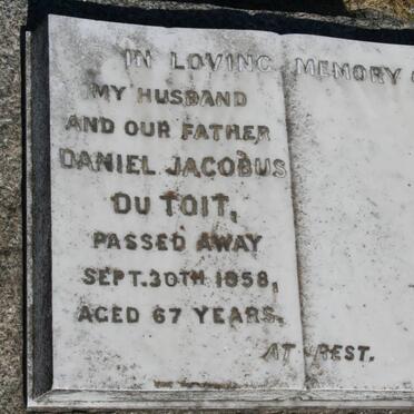 TOIT Daniel Jacobus, du -1958