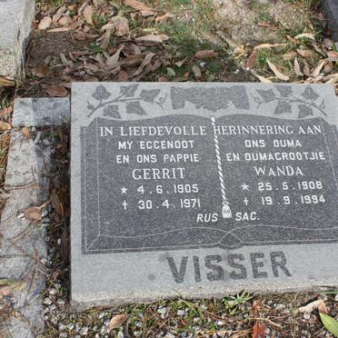 VISSER Gerrit 1905-1971 &amp; Wanda 1908-1994