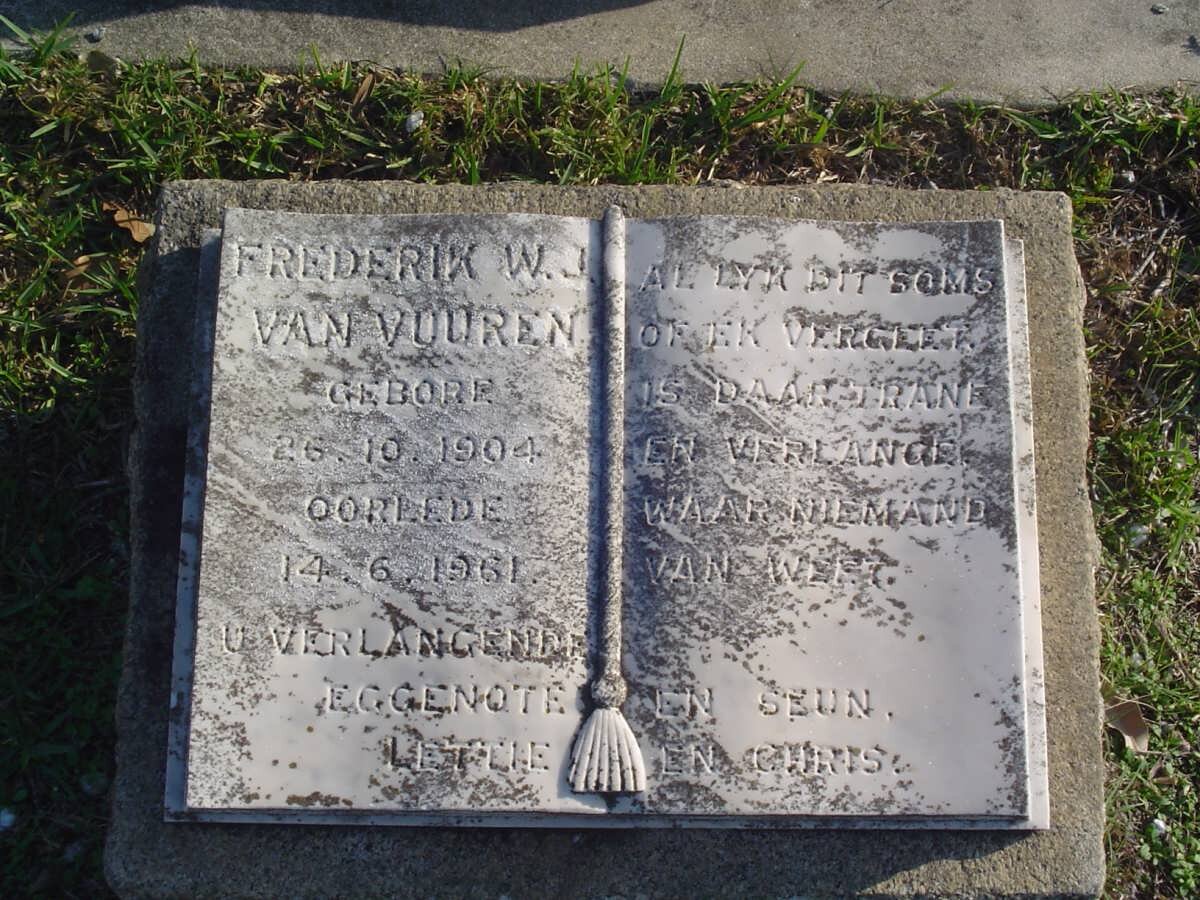 VUUREN Frederik W.J., van 1904-1961 
