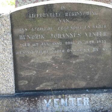 VENTER Hendrik Johannes 1883-1955